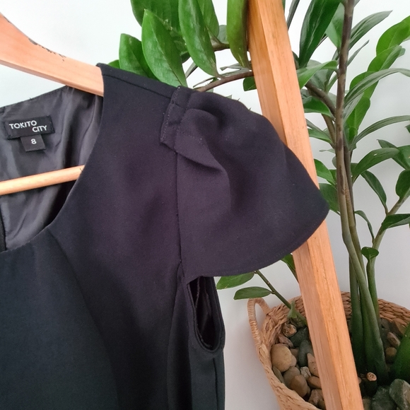 Tokito City Size 8 Elegant Black Short Dress - Picture 3 of 9